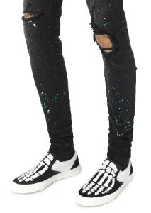 Paint Splatter Jean Aged Black sold by AMIRI