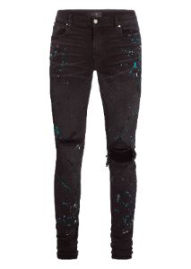 Paint Splatter Jean Aged Black sold by AMIRI
