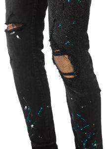 Paint Splatter Jean Aged Black sold by AMIRI