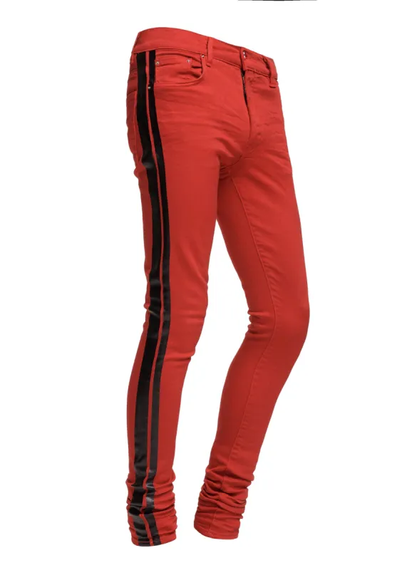 Stack Track Jean Red/Black made by AMIRI