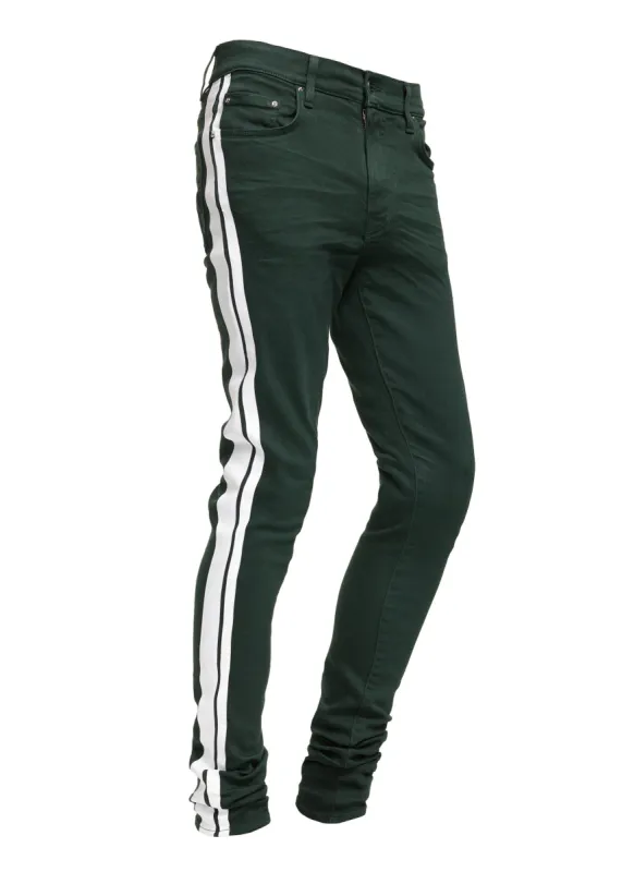 Stack Track Jean Green/White made by AMIRI