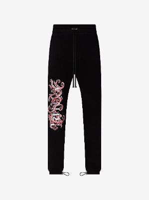PAISLEY ALL OVER SWEATPANTS - BLACK / RED sold by AMIRI