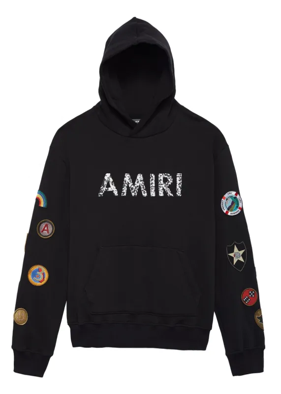 AMIRI Patch Hoodie Black/White sold by AMIRI