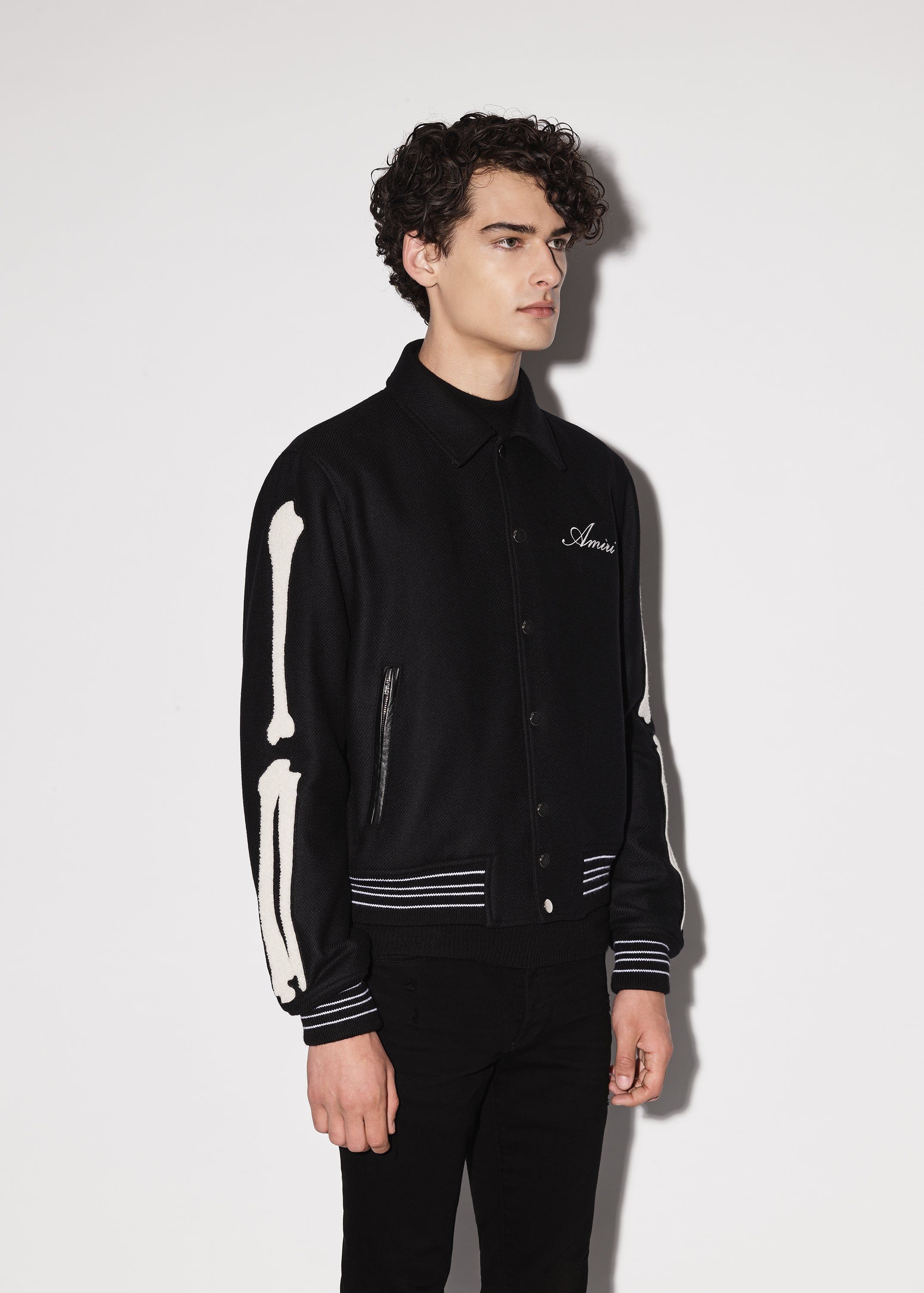 BONES JACKET - Black White sold by AMIRI product image thumbnail 3