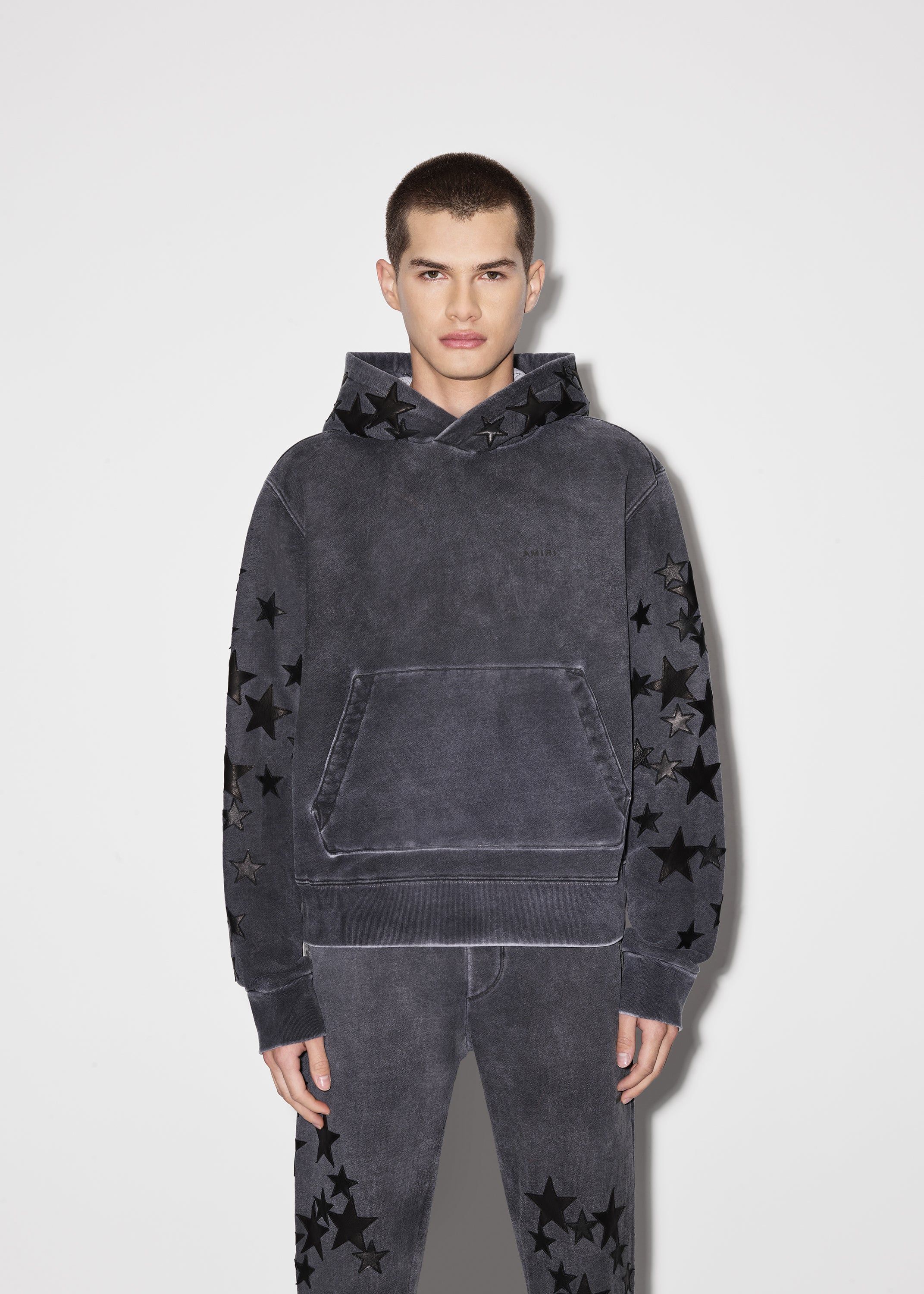 PIGMENT SPRAY STAR HOODIE - HEATHER BLACK sold by AMIRI product image thumbnail 2