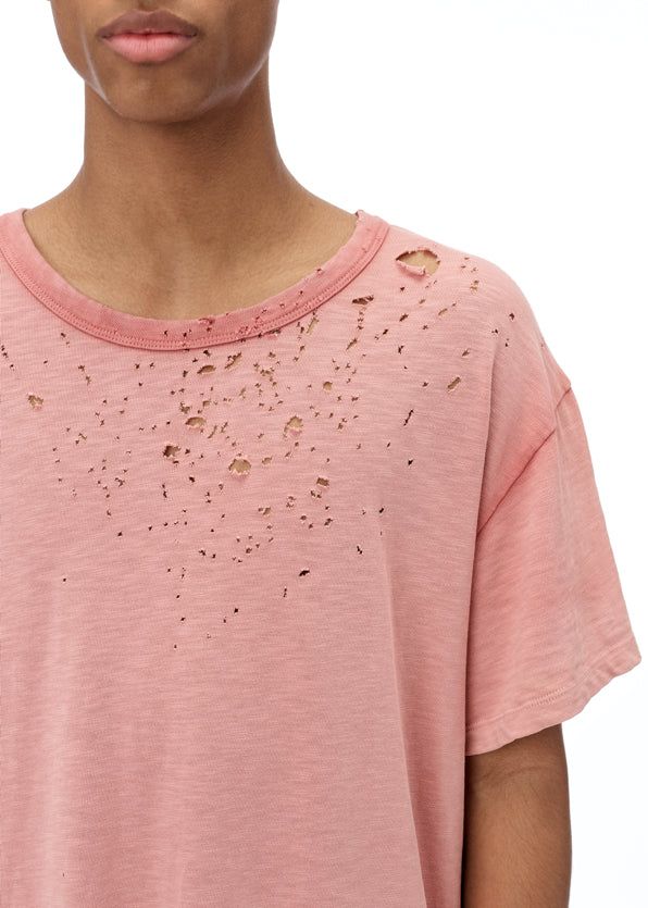 Washed Shotgun Tee - Peach sold by AMIRI