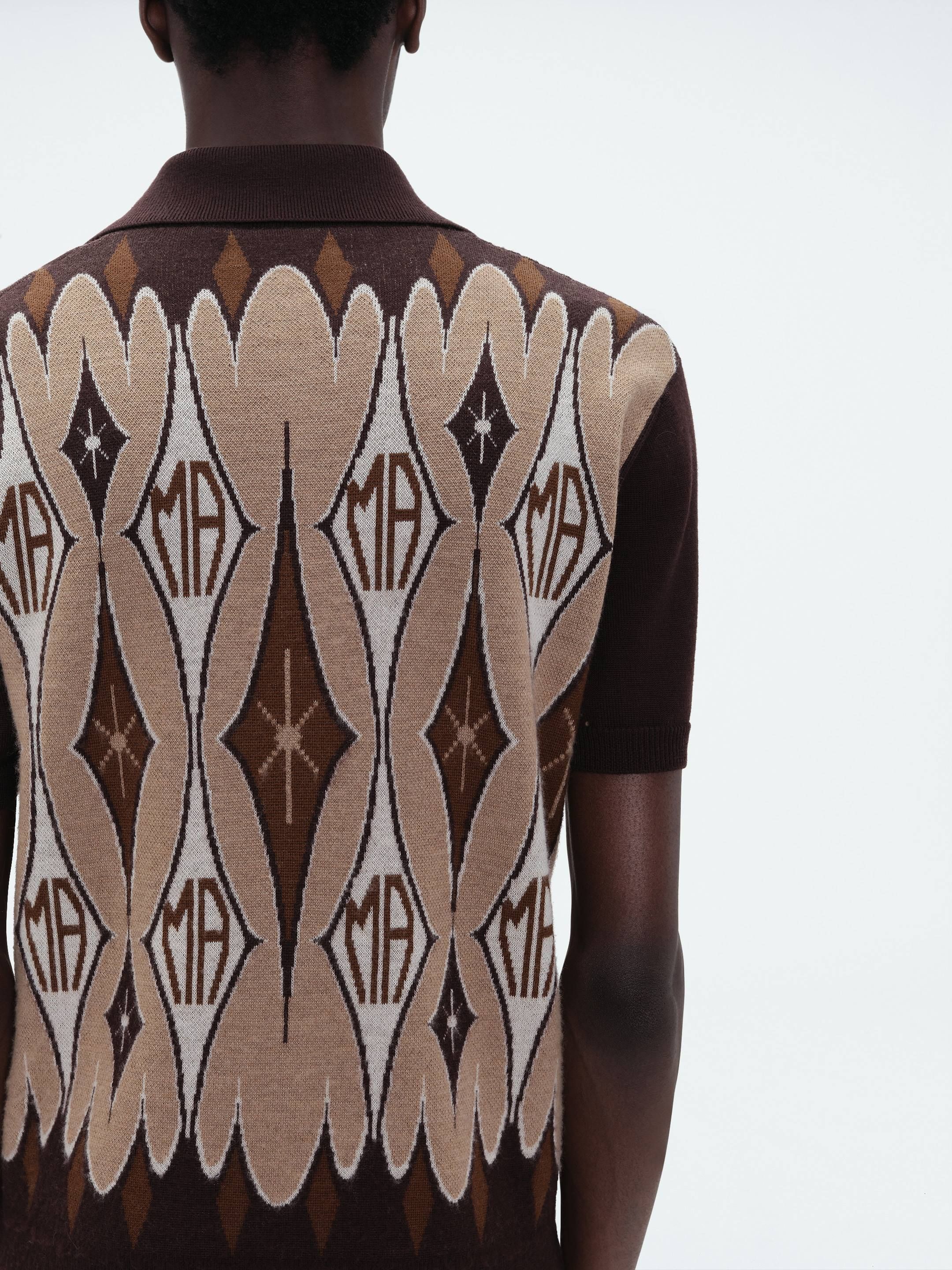 ARGYLE JACQUARD POLO - BROWN sold by AMIRI product image thumbnail 6