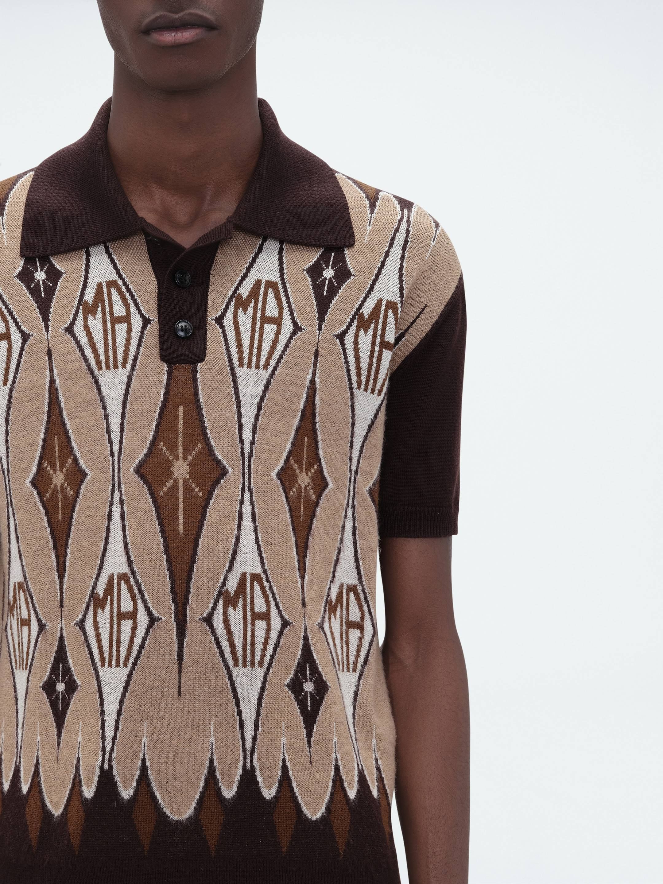 ARGYLE JACQUARD POLO - BROWN sold by AMIRI product image thumbnail 5