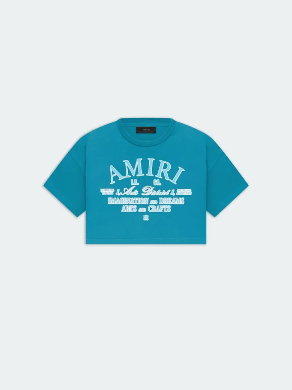 WOMEN - ARTS DISTRICT CROPPED TEE - Blue sold by AMIRI