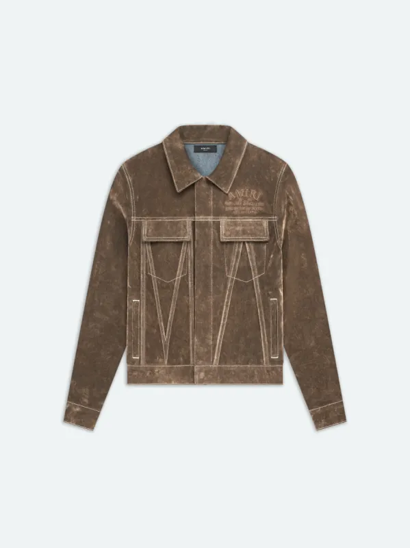 FLOCKED MA TRUCKER- Tan sold by AMIRI