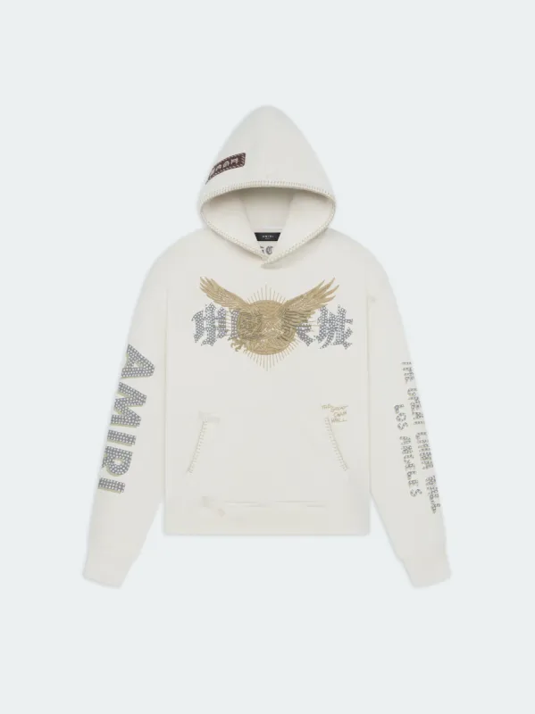 TGCW CRYSTAL EAGLE HOODIE - WHITE sold by AMIRI