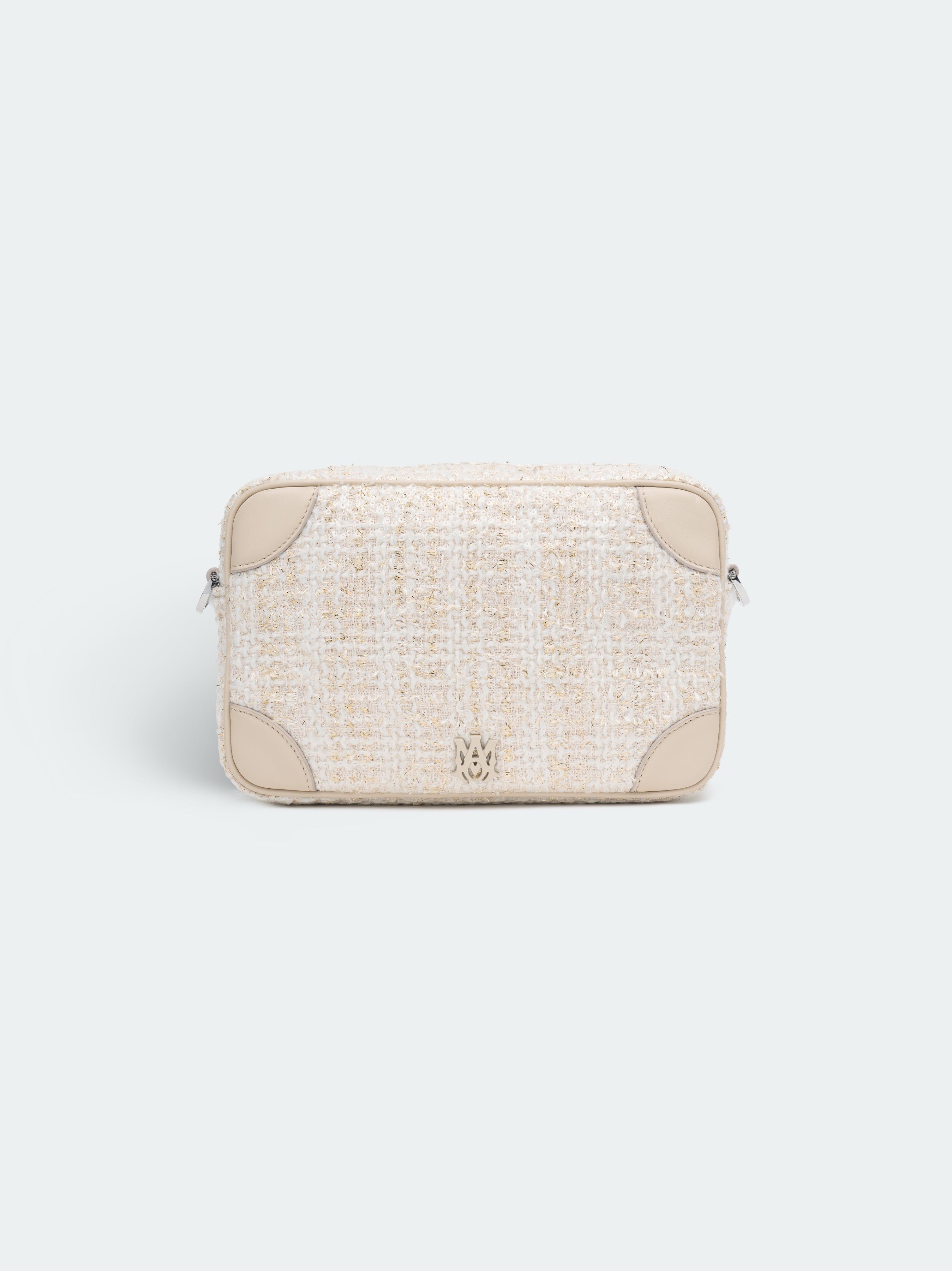 SEQUIN BOUCLE CAMERA CASE - Alabaster sold by AMIRI