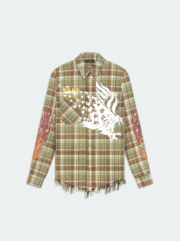 TGCW EAGLE FLANNEL - GREEN made by AMIRI