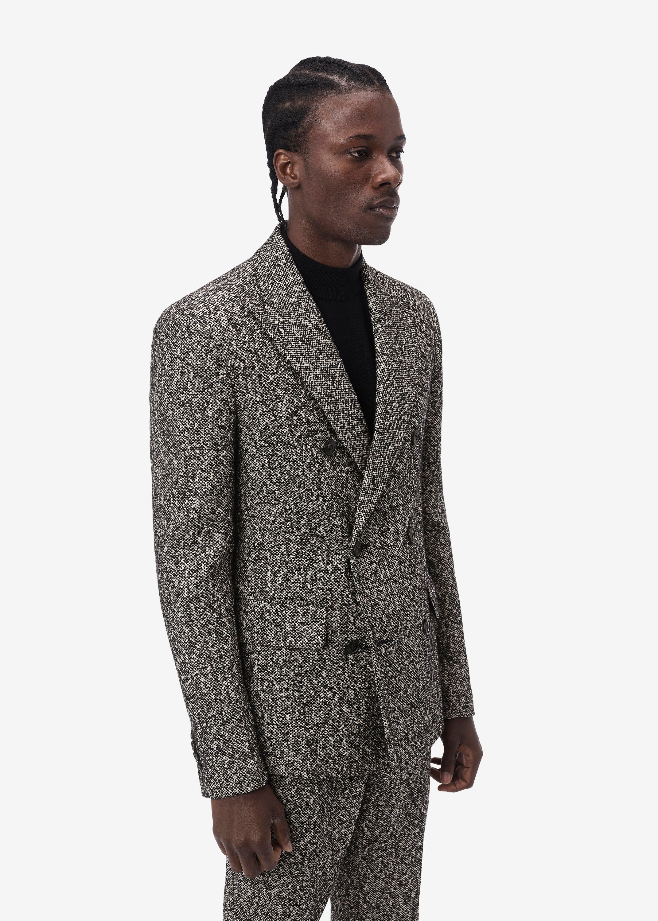 GREY TWEED DOUBLE BREASTED JACKET - BLACK / WHITE sold by AMIRI product image thumbnail 3