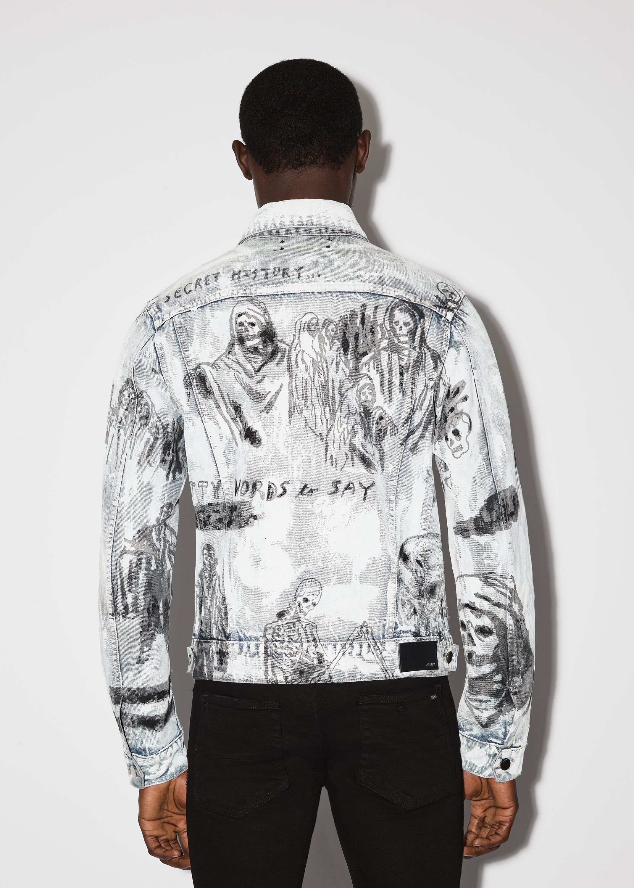 WES LANG SKETCH DENIM JACKET - PAINTED INDIGO sold by AMIRI product image thumbnail 5