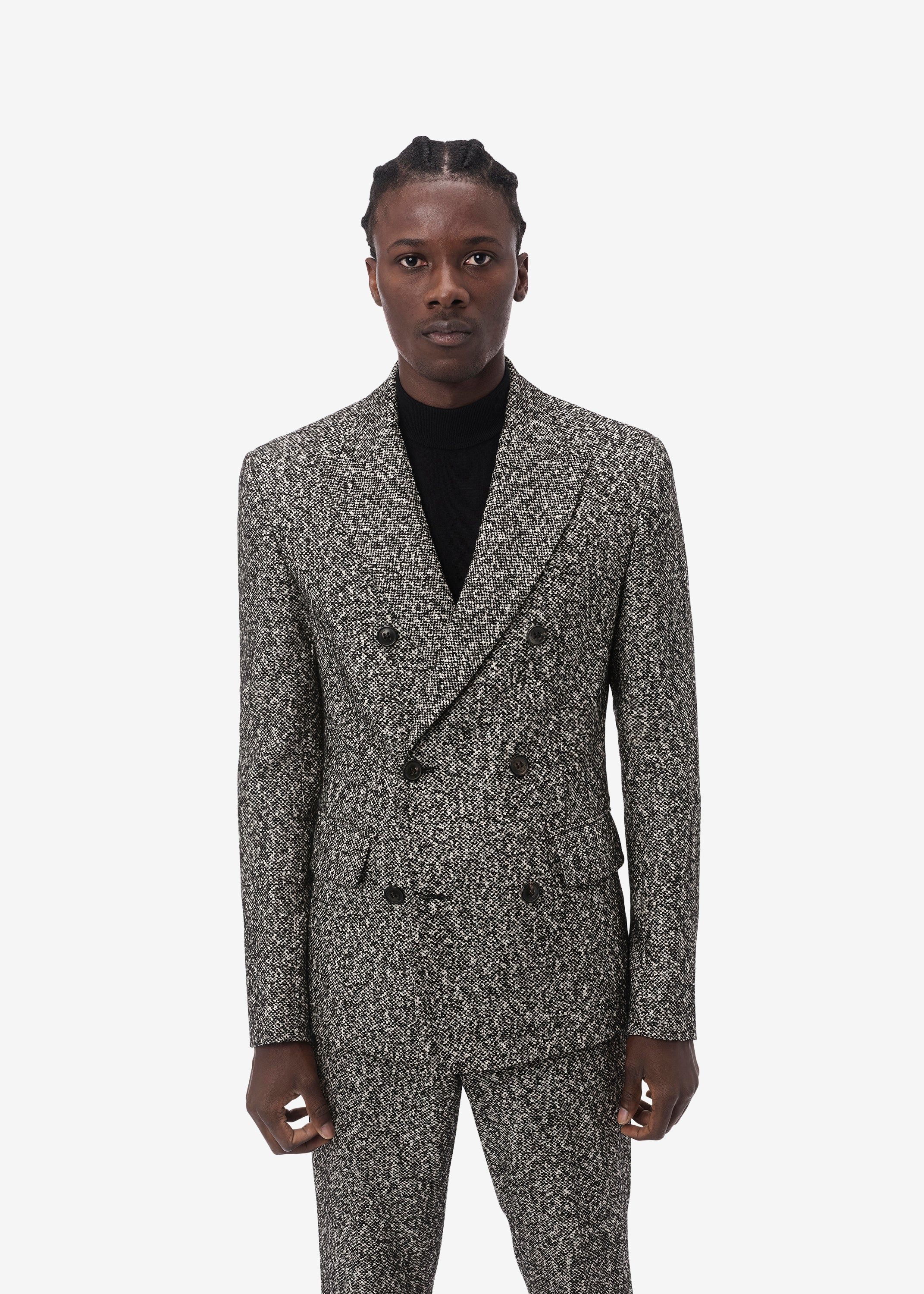 GREY TWEED DOUBLE BREASTED JACKET - BLACK / WHITE sold by AMIRI product image thumbnail 2