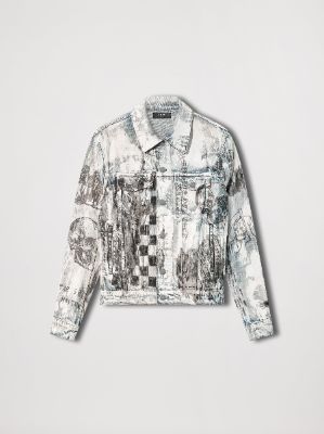 WES LANG SKETCH DENIM JACKET - PAINTED INDIGO sold by AMIRI