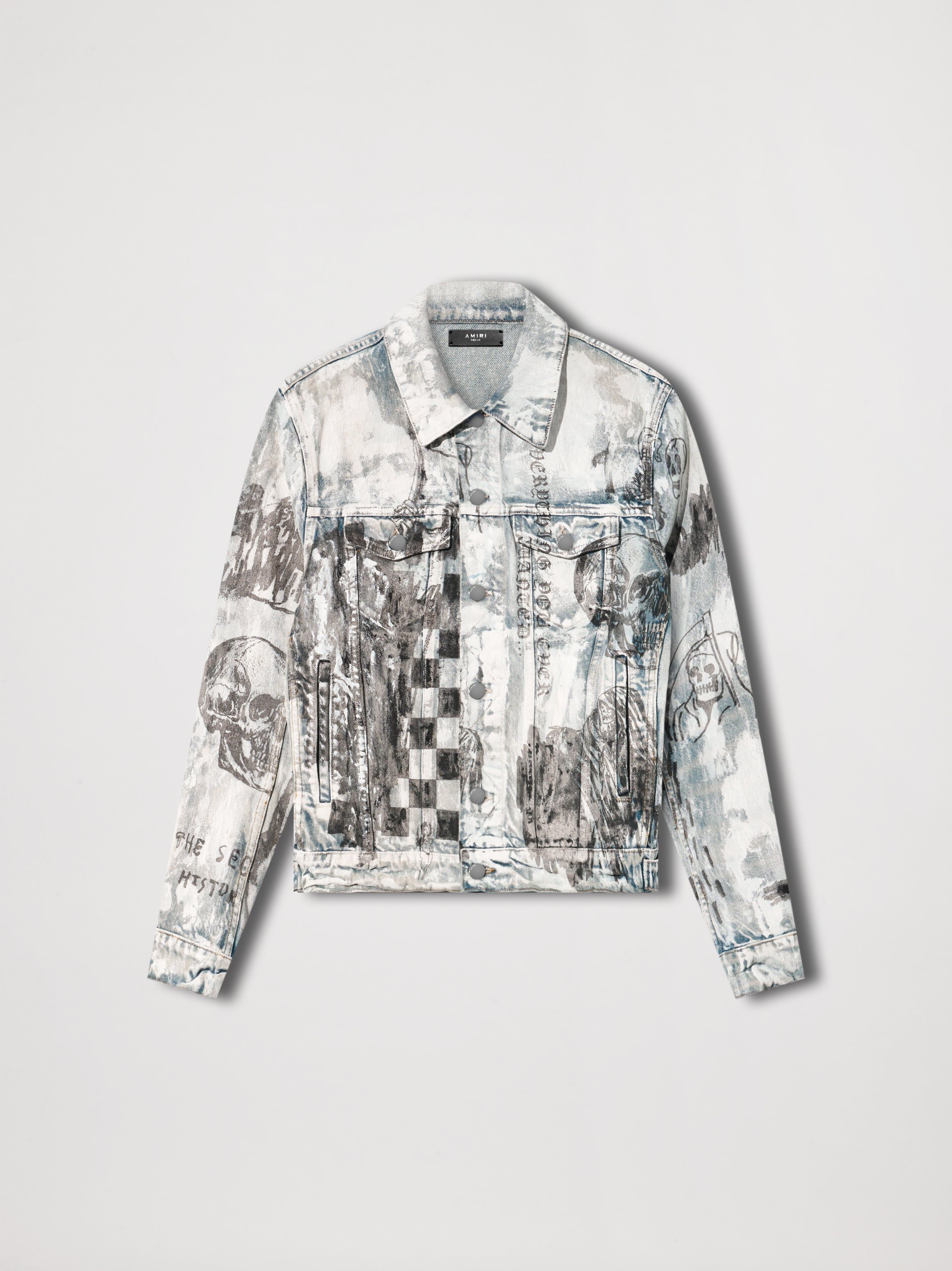 WES LANG SKETCH DENIM JACKET - PAINTED INDIGO sold by AMIRI