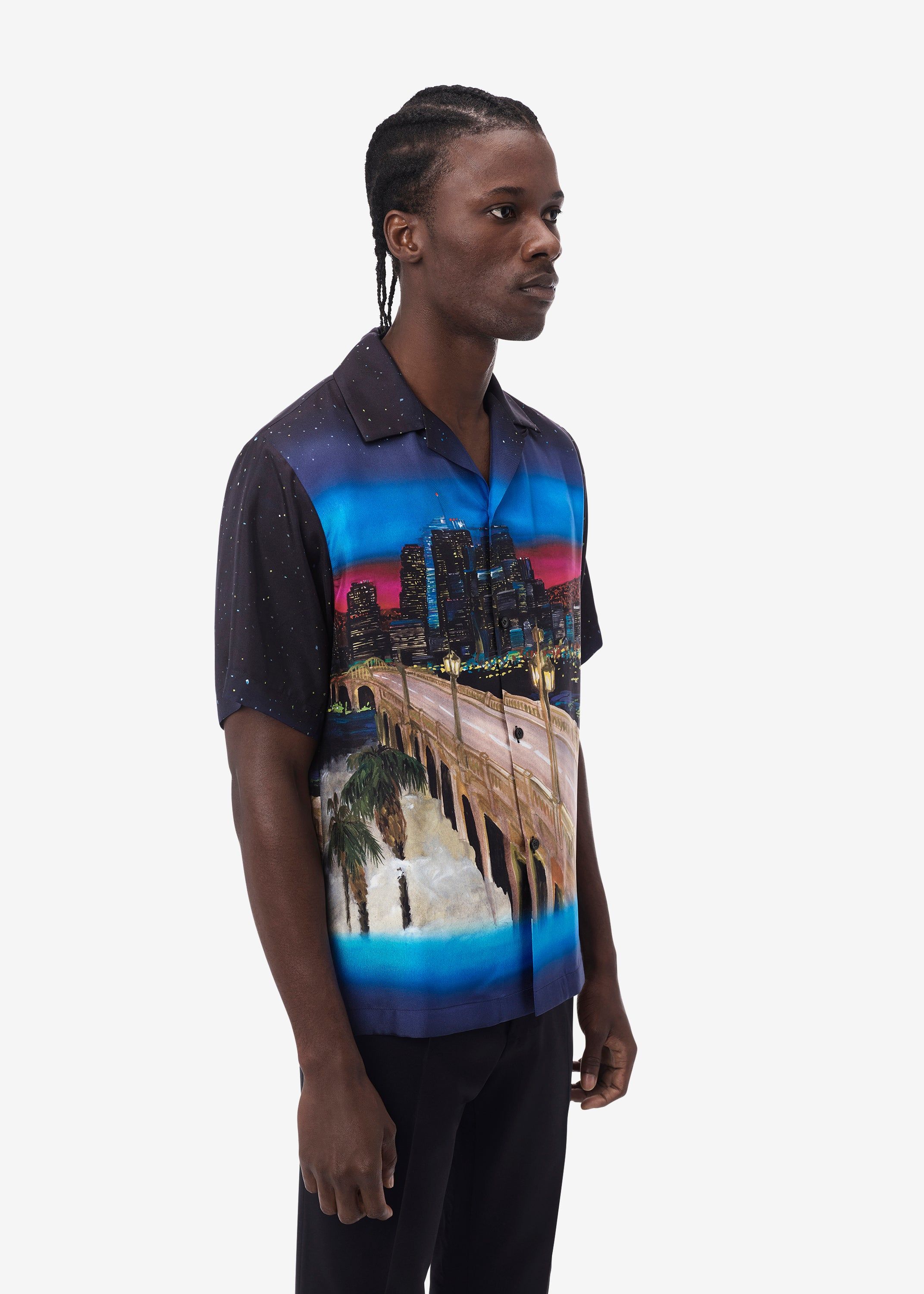CITYSCAPE BOWLING SHIRT - BLACK sold by AMIRI product image thumbnail 5