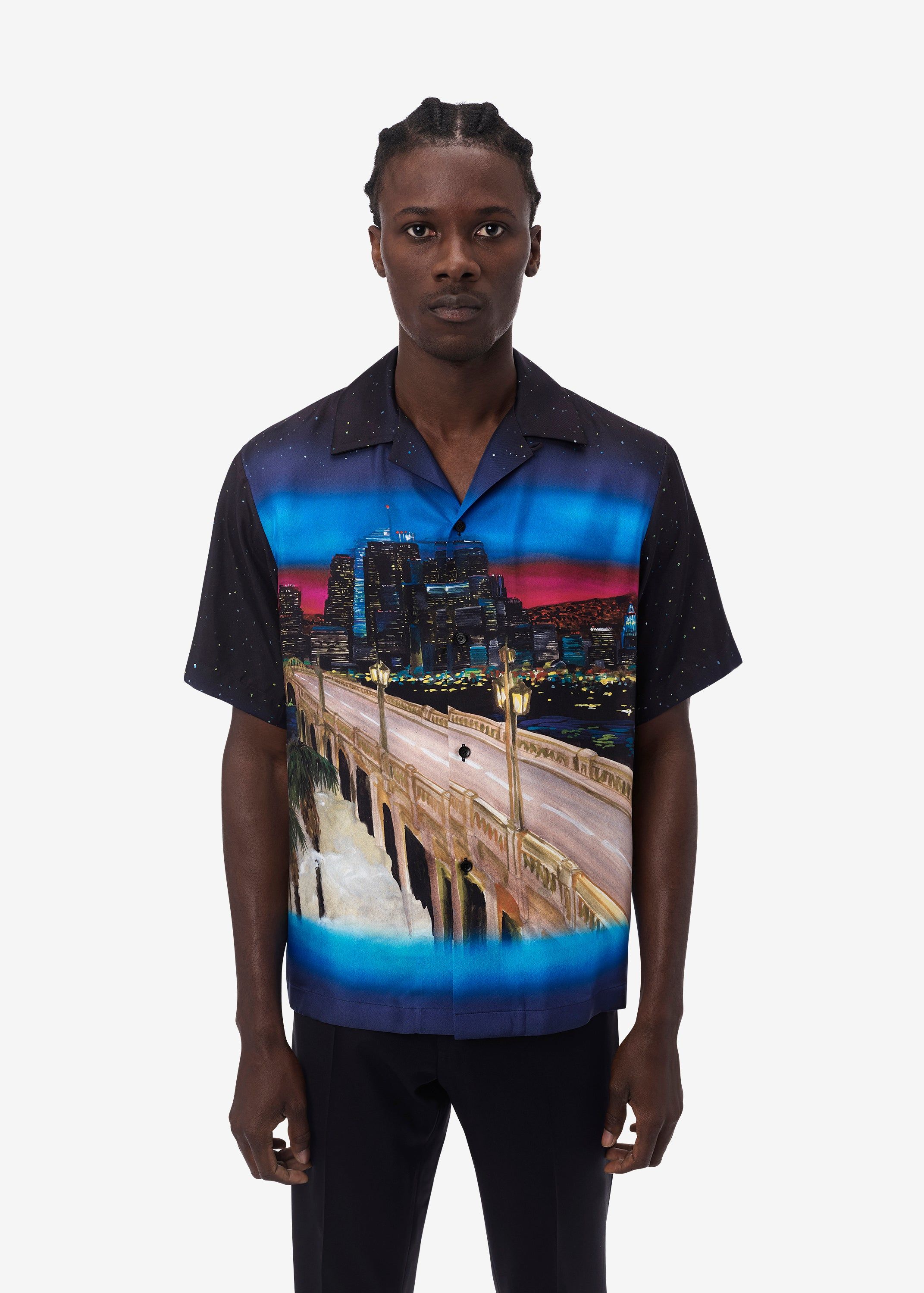 CITYSCAPE BOWLING SHIRT - BLACK sold by AMIRI product image thumbnail 2