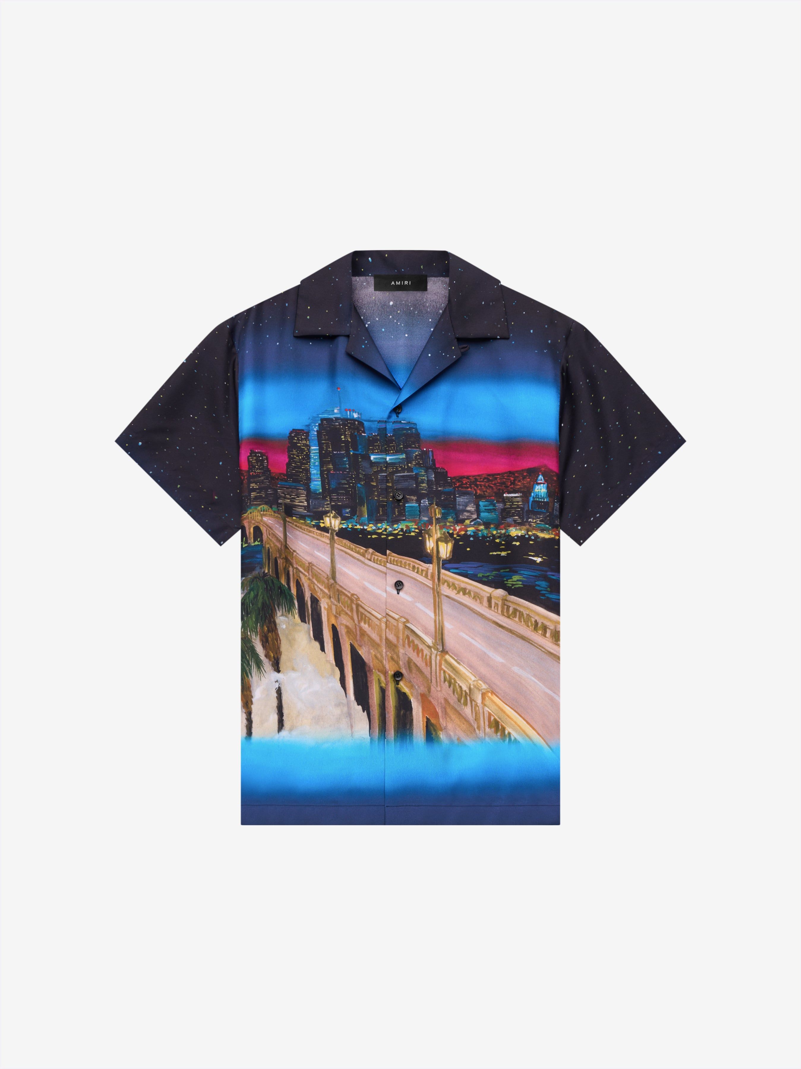 CITYSCAPE BOWLING SHIRT - BLACK sold by AMIRI