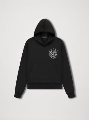 CRYSTAL STICK POKE HOODIE - BLACK sold by AMIRI