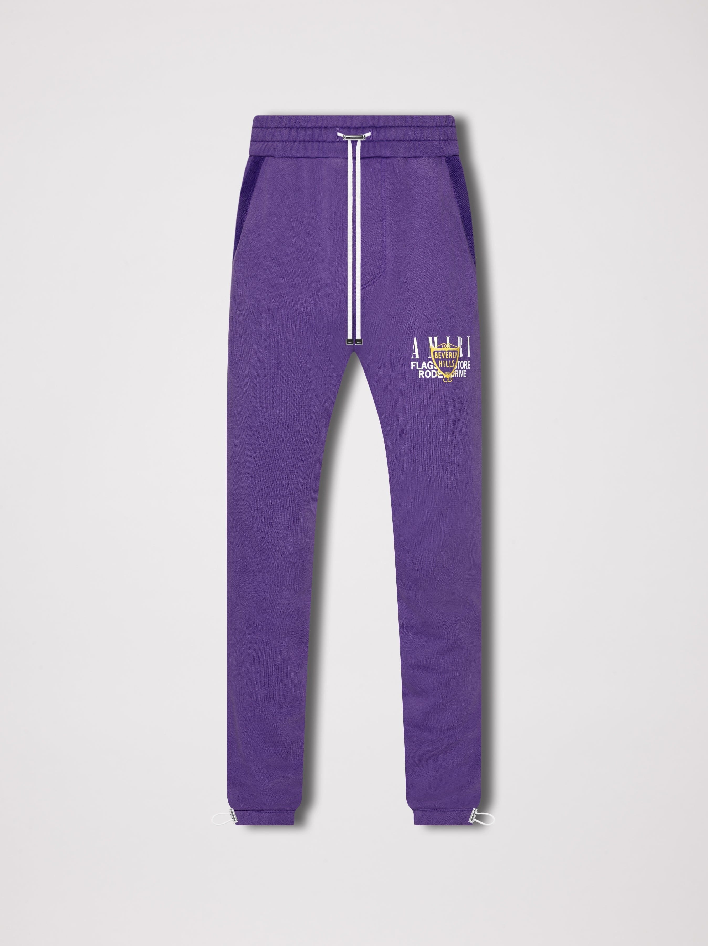AMIRI EXCLUSIVE BEVERLY HILLS SWEATPANTS - BLACK / PURPLE sold by AMIRI