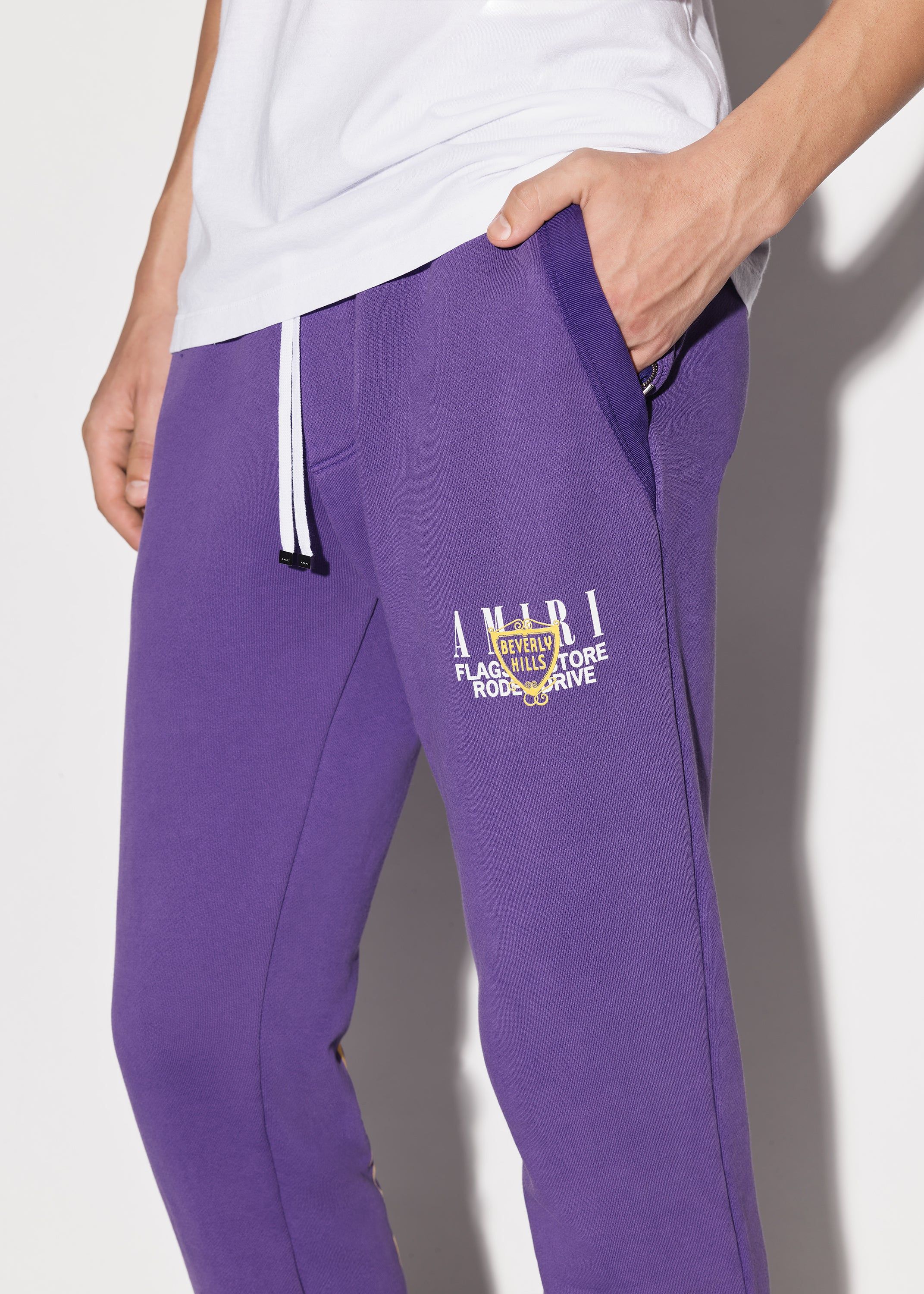 AMIRI EXCLUSIVE BEVERLY HILLS SWEATPANTS - BLACK / PURPLE sold by AMIRI product image thumbnail 5