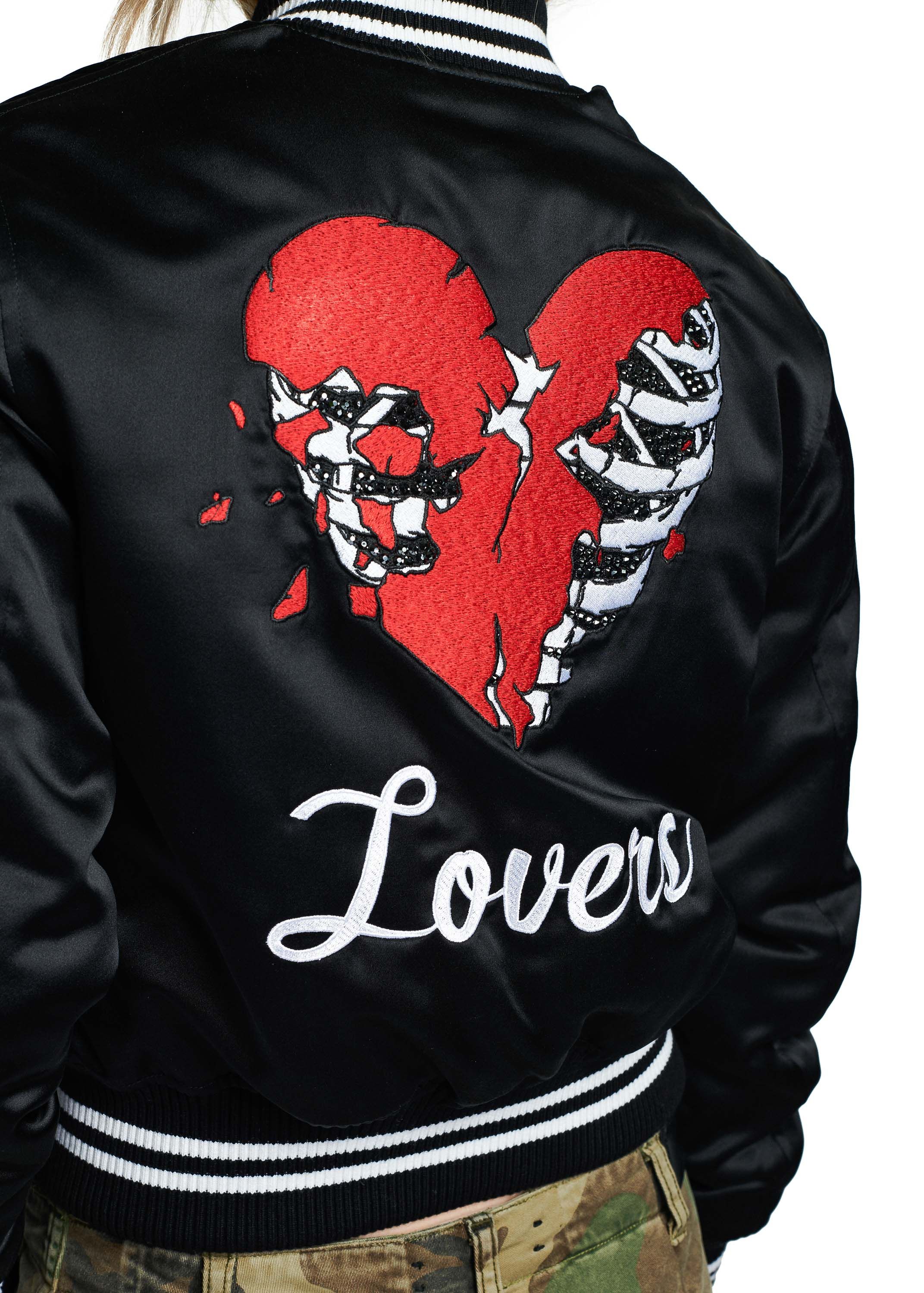 Lovers Silk Baseball Jacket Black sold by AMIRI product image thumbnail 5
