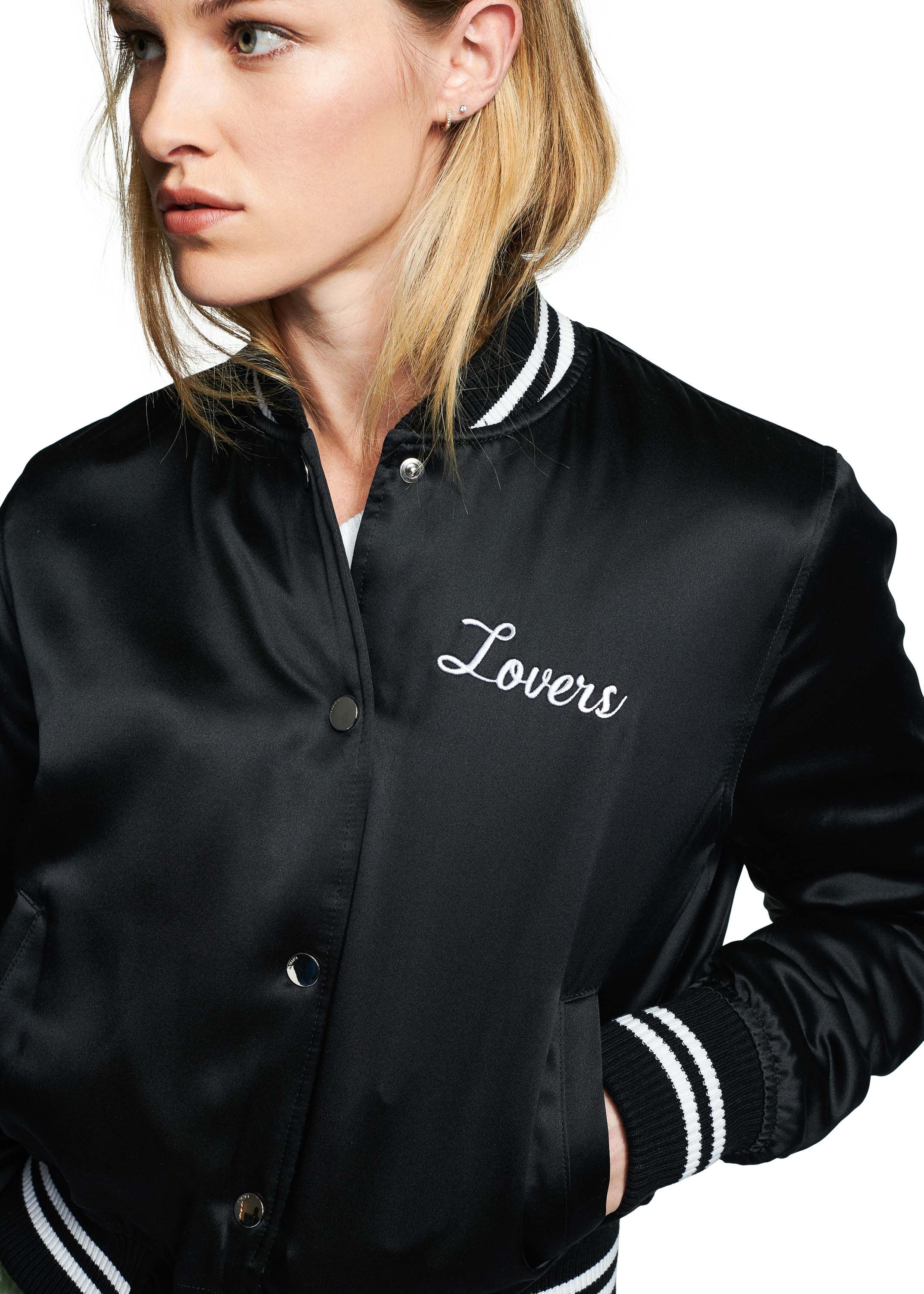 Lovers Silk Baseball Jacket Black sold by AMIRI product image thumbnail 4