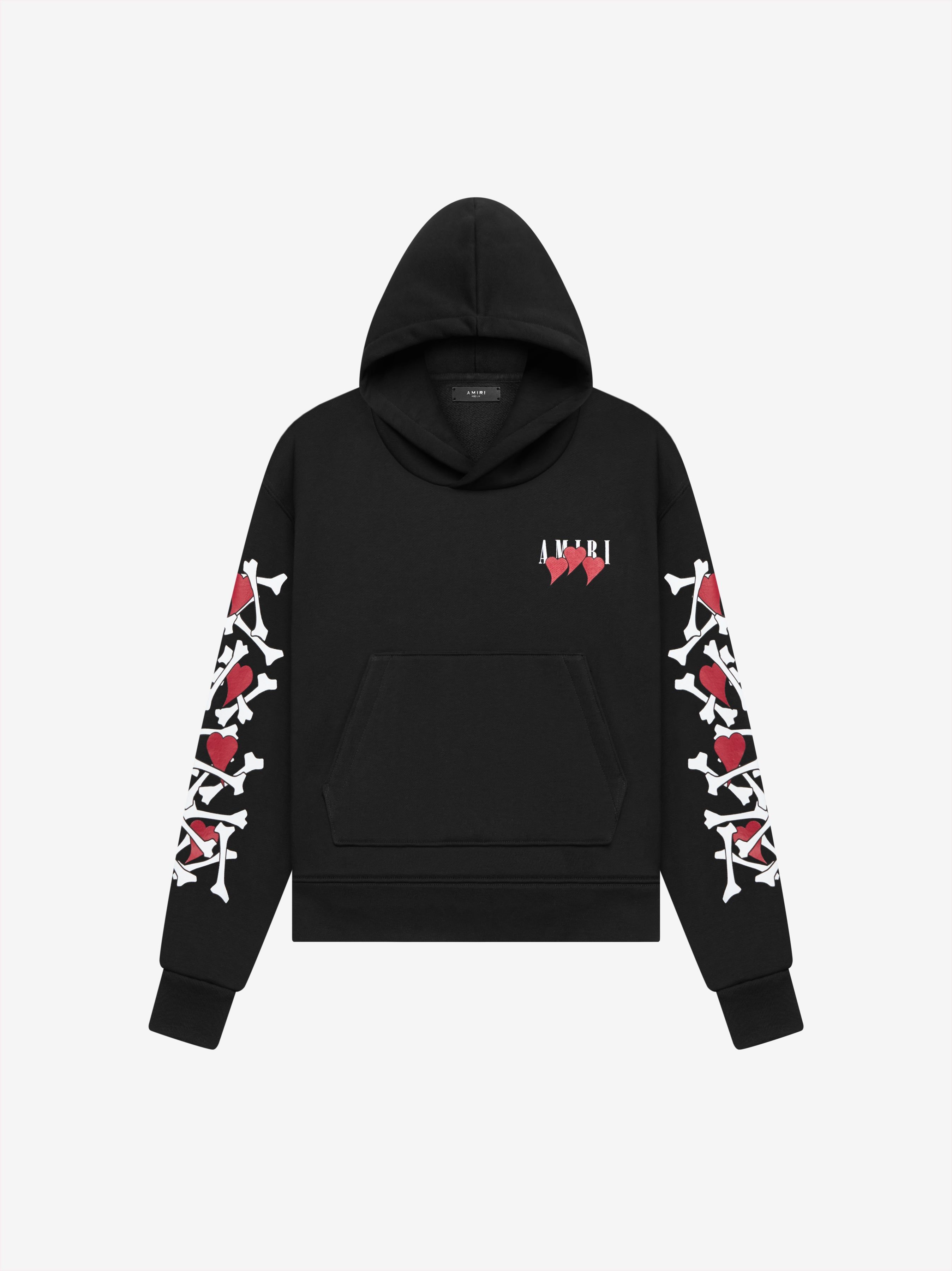 AMIRI 3 HEARTS BONES HOODIE - BLACK sold by AMIRI