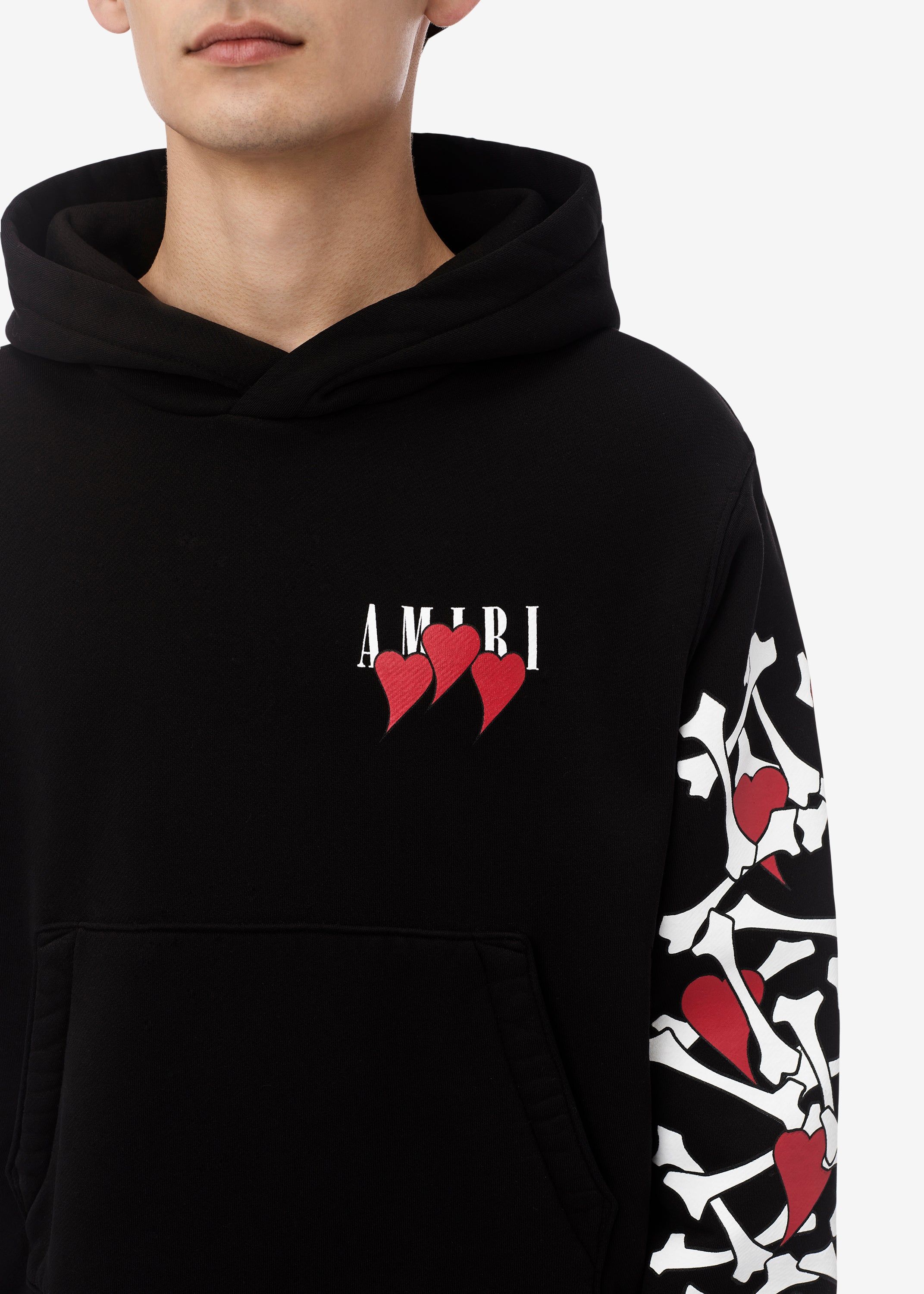 AMIRI 3 HEARTS BONES HOODIE - BLACK sold by AMIRI product image thumbnail 5