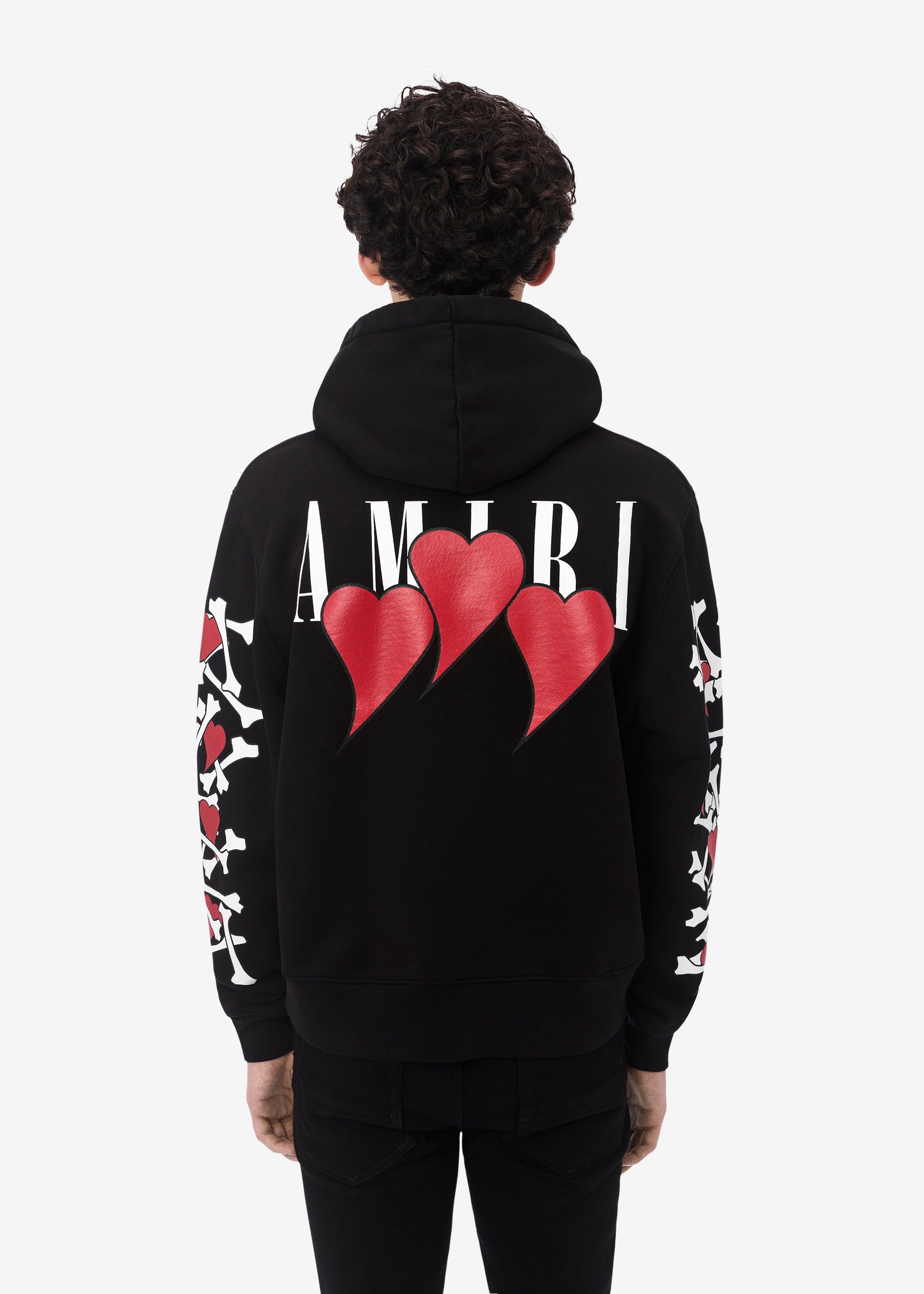 AMIRI 3 HEARTS BONES HOODIE - BLACK sold by AMIRI product image thumbnail 2