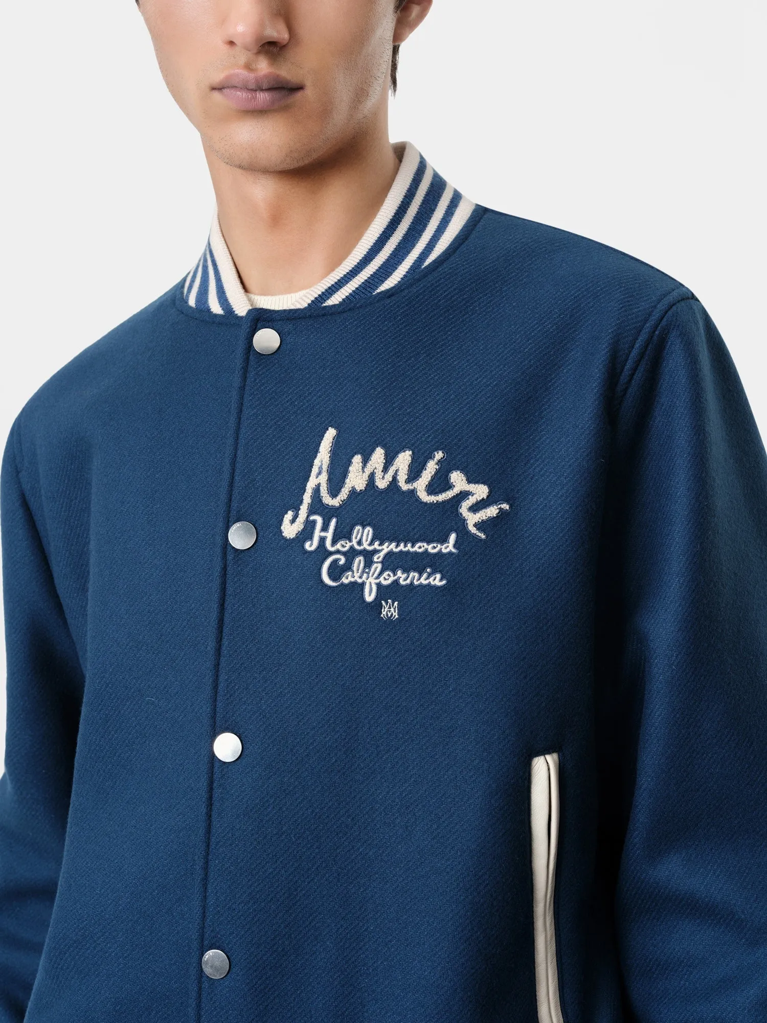 AMIRI HOLLYWOOD BOMBER JACKET - Dusty Blue sold by AMIRI product image thumbnail 4