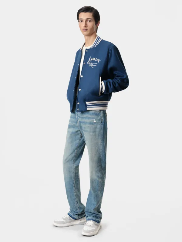 AMIRI HOLLYWOOD BOMBER JACKET - Dusty Blue sold by AMIRI