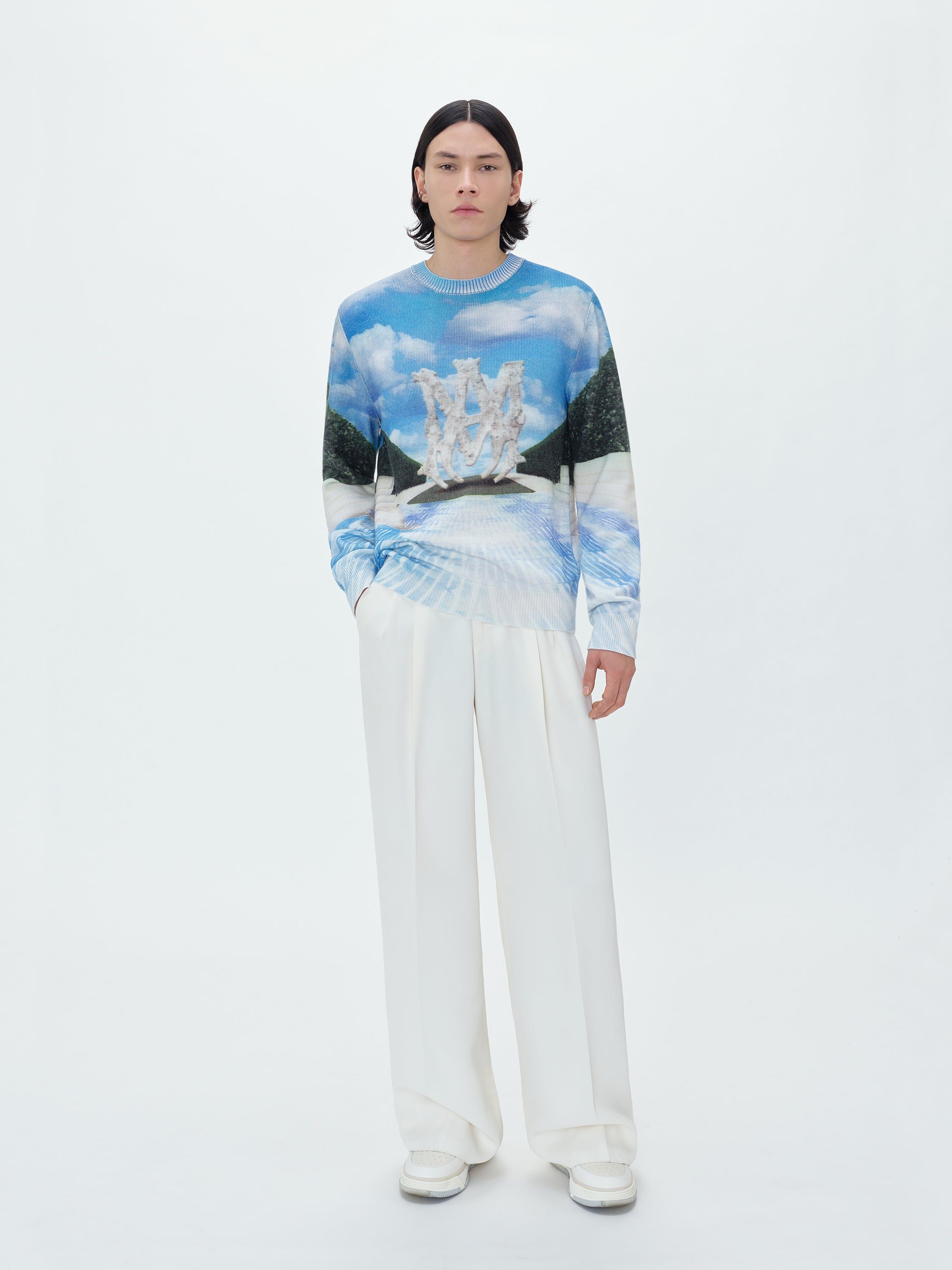 PRINTED RUNWAY LOGO CREW - MULTI sold by AMIRI product image thumbnail 2