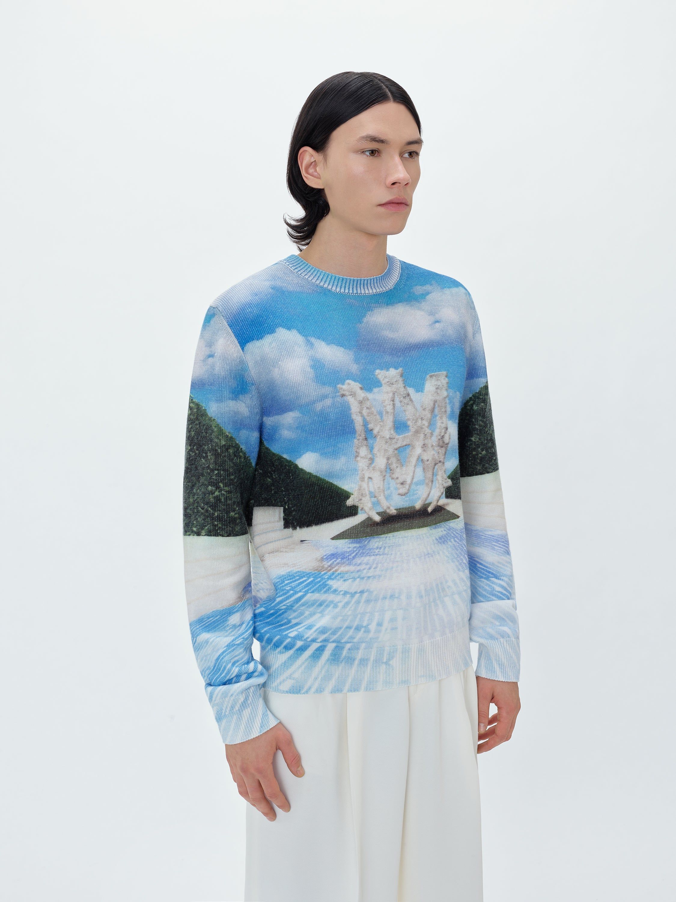 PRINTED RUNWAY LOGO CREW - MULTI sold by AMIRI product image thumbnail 3