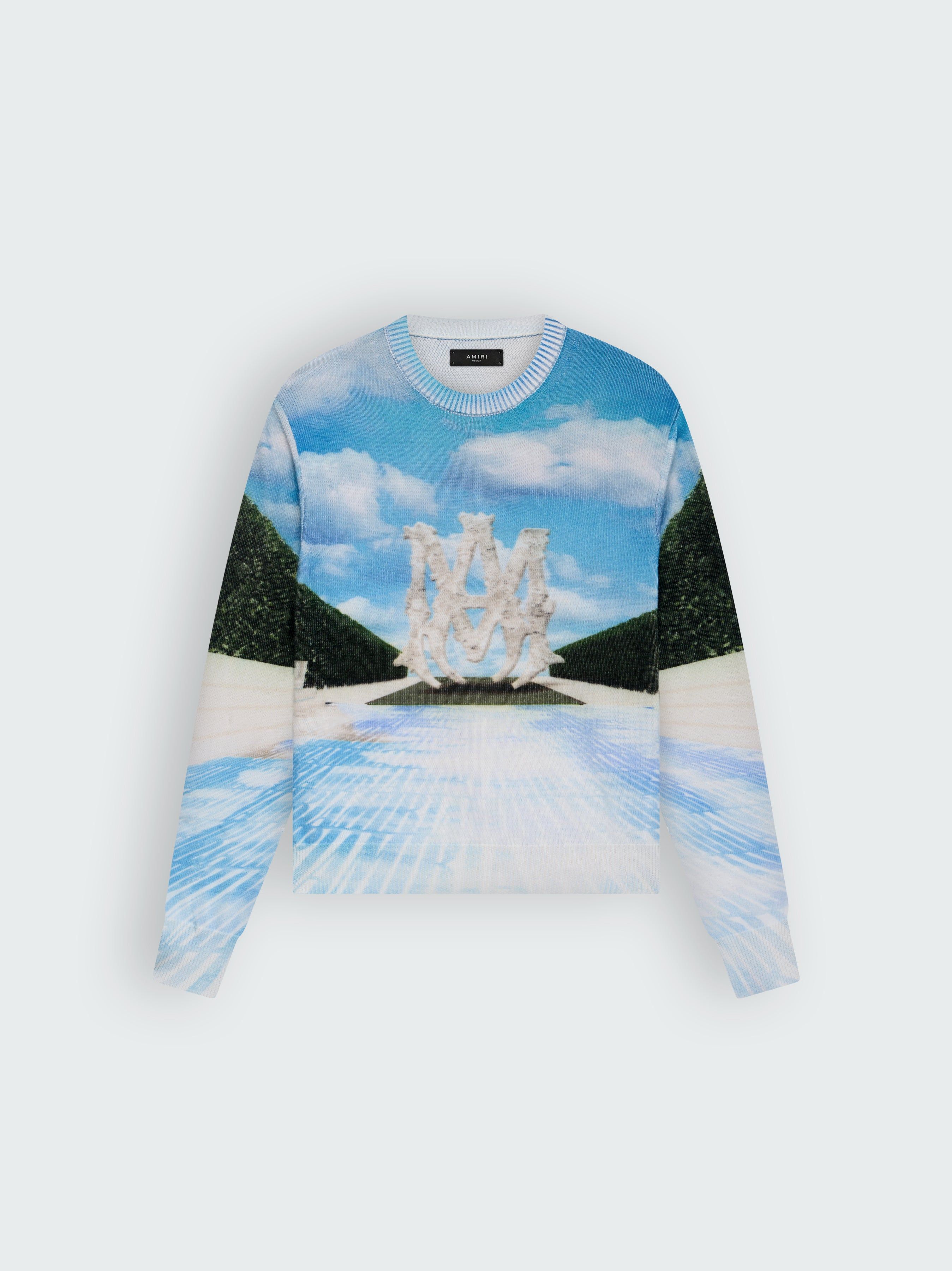 PRINTED RUNWAY LOGO CREW - MULTI sold by AMIRI