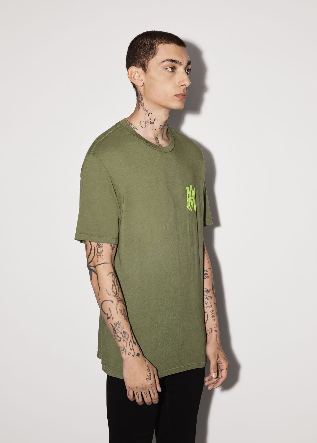 MA LOGO TEE - MILITARY GREEN sold by AMIRI product image thumbnail 3