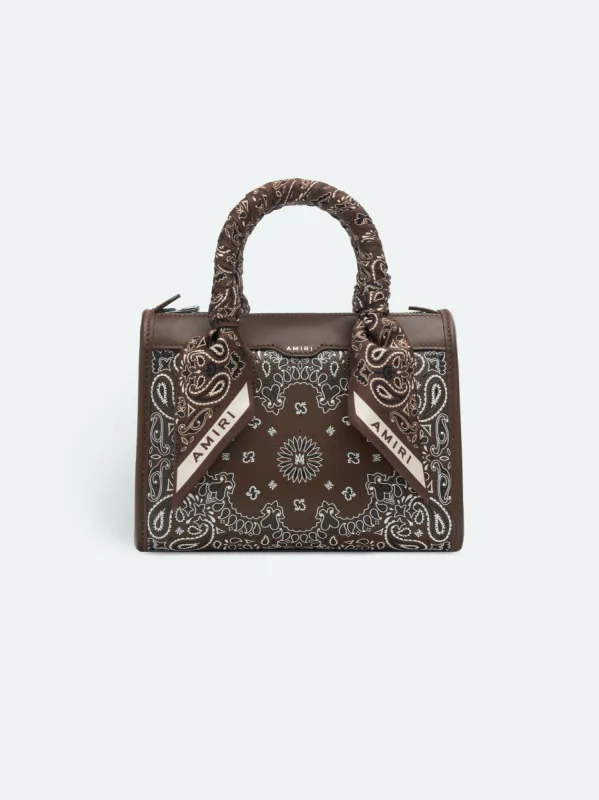ハンドバッグ Amiri MICRO BANDANA TRIANGLE HANDBAG Amiri Micro Bandana Triangle Denim Top Handle Bag | Saks