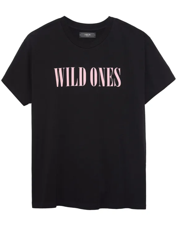 Wild Ones Tee Black/Pink made by AMIRI