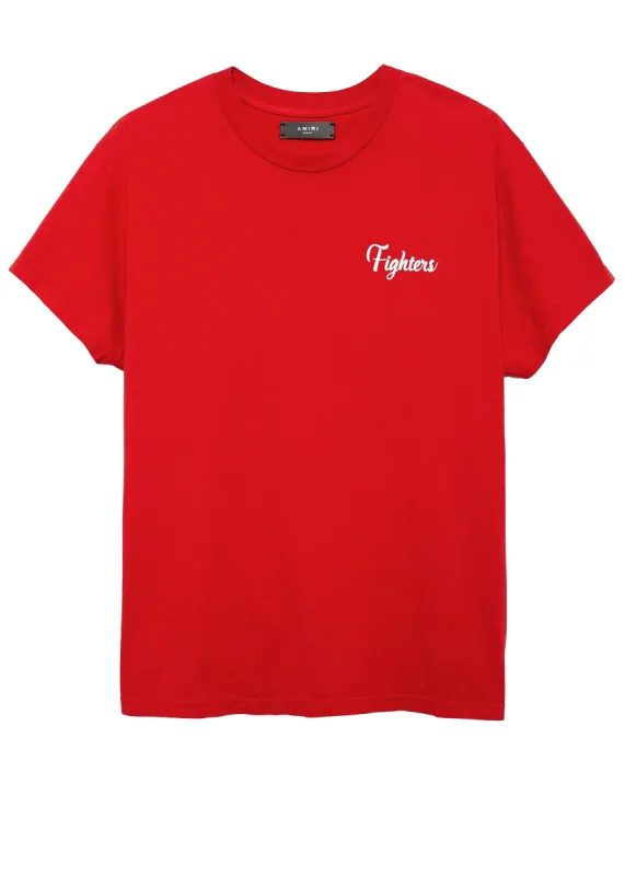 Fighters Tee Red/White made by AMIRI