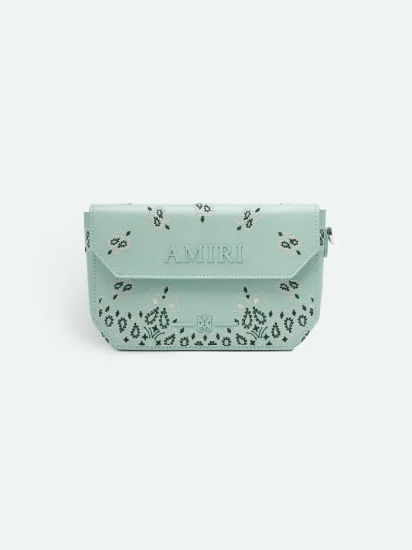 EMBRD BANDANA CLUTCH - FROSTY GREEN made by AMIRI