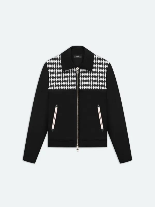DIAMOND EMBROIDERED WORK JACKET - BLACK sold by AMIRI