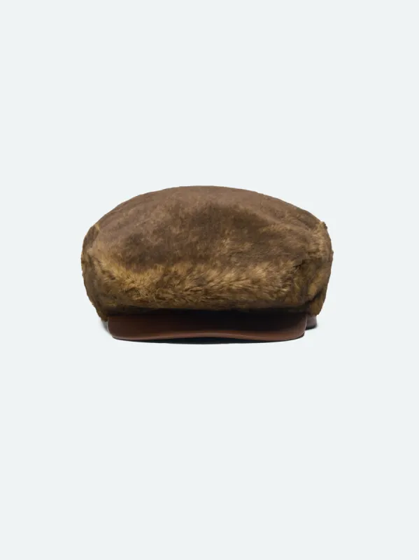 FAUX FUR DRIVER HAT - BROWN sold by AMIRI
