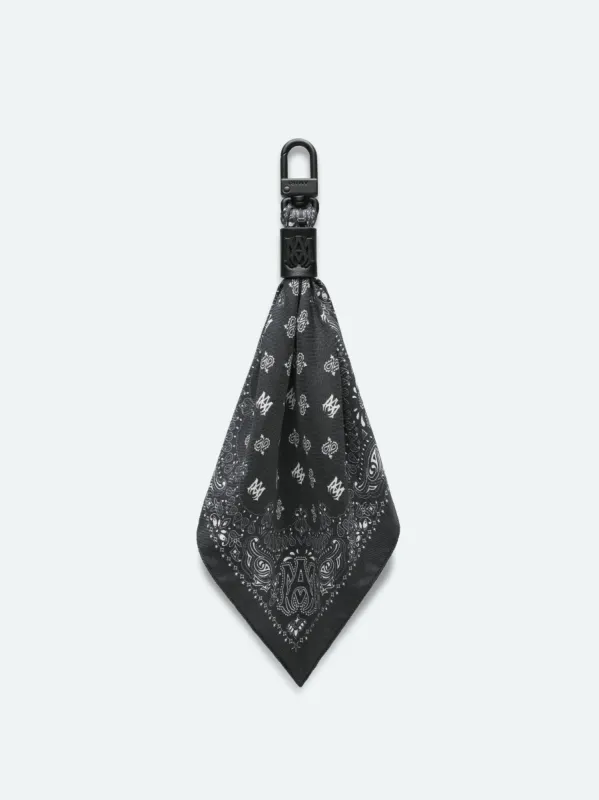 SILK BANDANA KEYCHAIN - BLACK sold by AMIRI