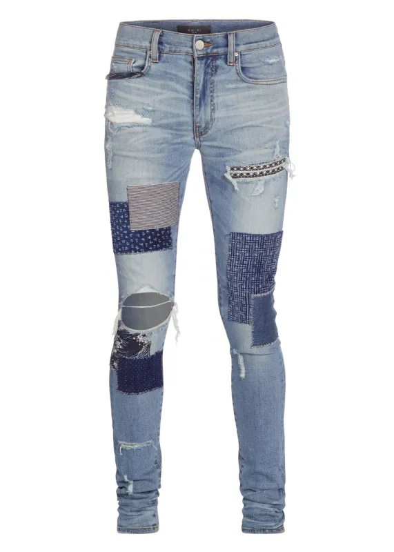 Japanese Repair Jean Rosebowl made by AMIRI