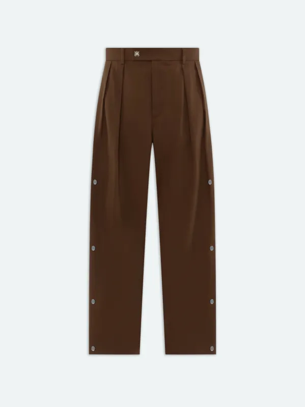 SIDE PLEAT SNAP PANT - DARK BROWN made by AMIRI