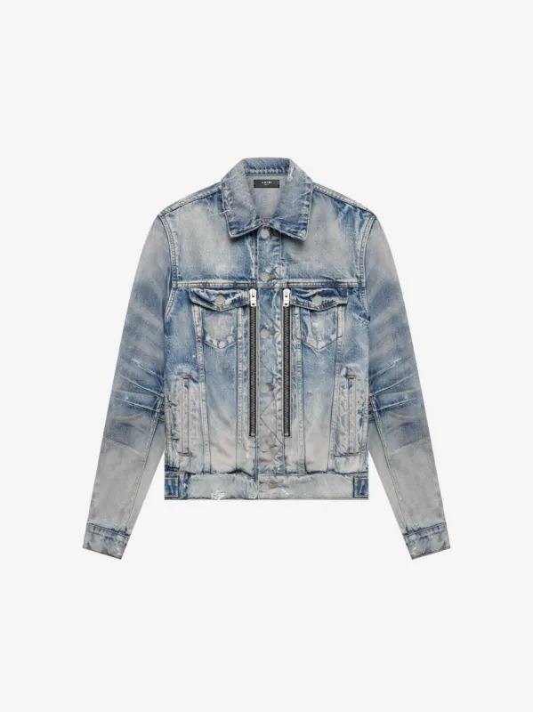 EXCLUSIVE MX2 DENIM TRUCKER - CLAY INDIGO made by AMIRI