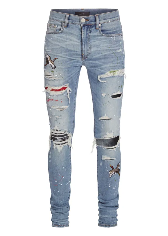 Art Patch Jean Rosebowl sold by AMIRI